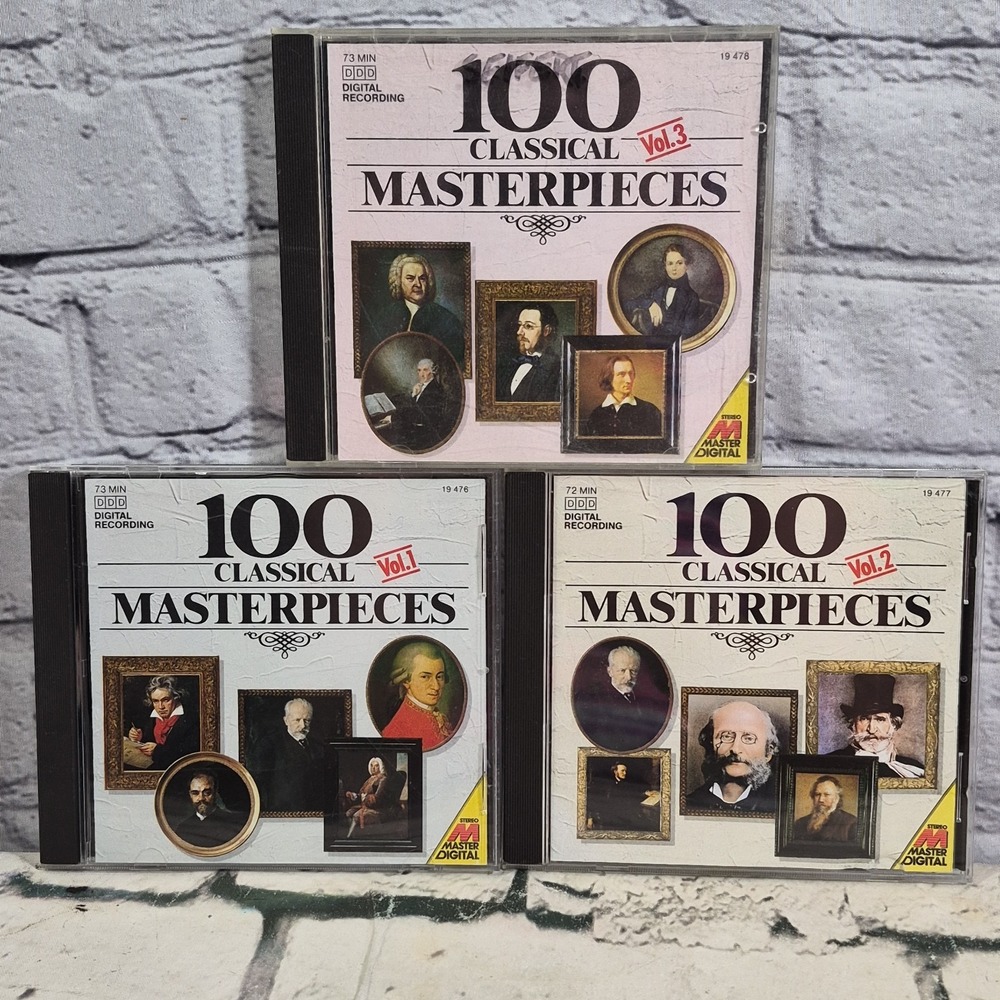 100 Classical Masterpieces‎ - Audio CDs By VARIOUS Vols 1,2 And 3